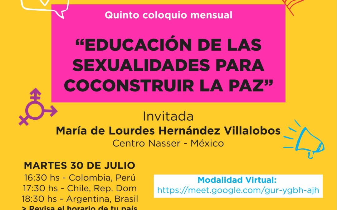 Invitación al Quinto Coloquio: Educación Sexual para Co-construir la Paz en la Escuela